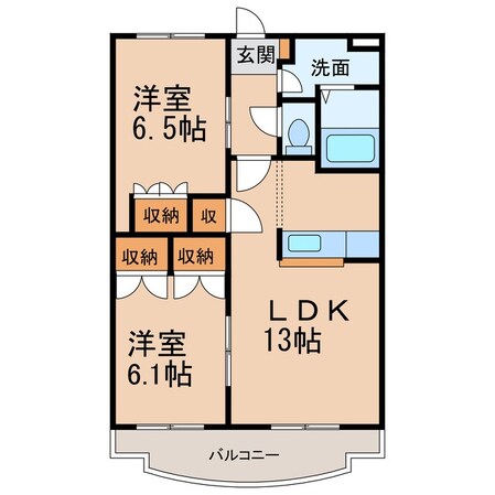 中松江駅 徒歩5分 5階の物件間取画像